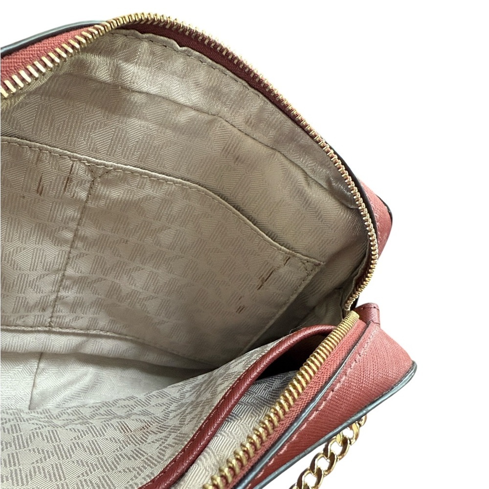 Michael Kors Jet Set East West Crossbody – Saffiano Leather In Rust - Picture 7 of 8